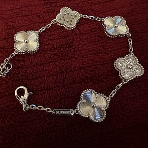 Silver Clover Leaf Bracelet
